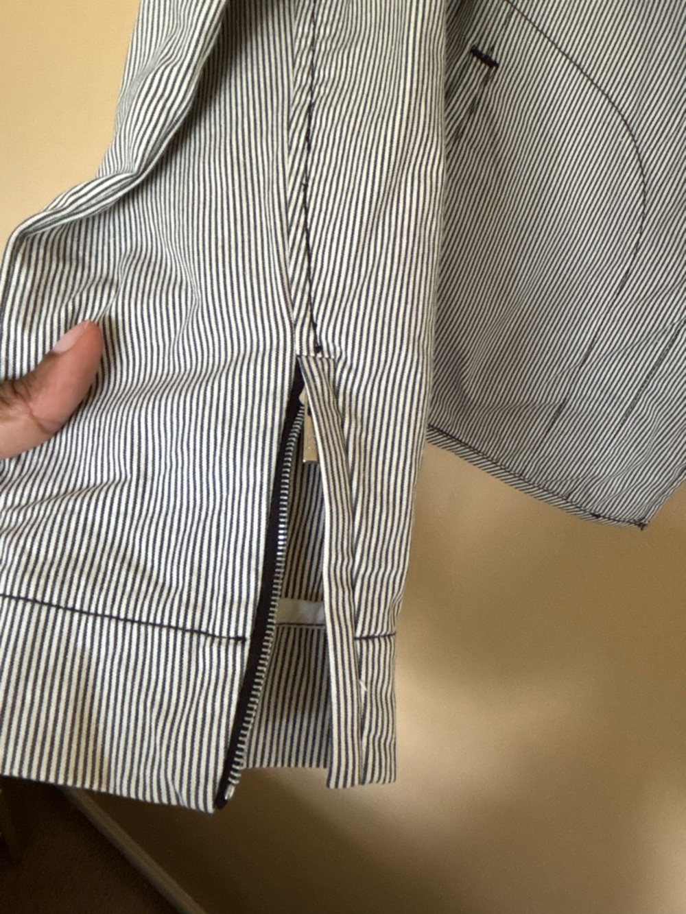 Faconnable Light Gray Pinstripe Shirt Jacket - Picture 10 of 14